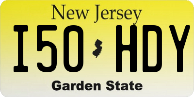 NJ license plate I50HDY