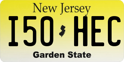 NJ license plate I50HEC