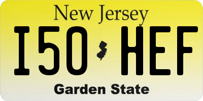 NJ license plate I50HEF