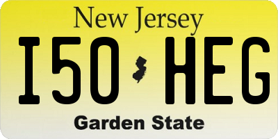 NJ license plate I50HEG