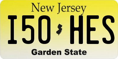 NJ license plate I50HES