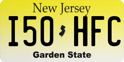 NJ license plate I50HFC