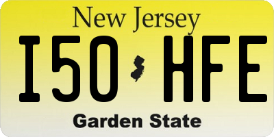 NJ license plate I50HFE