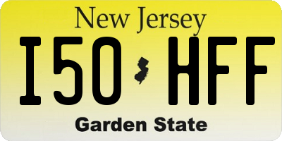 NJ license plate I50HFF