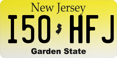 NJ license plate I50HFJ
