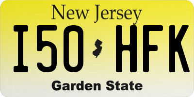 NJ license plate I50HFK