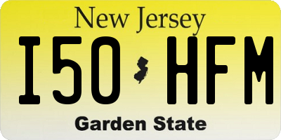 NJ license plate I50HFM