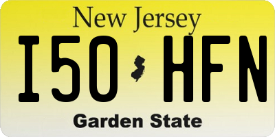NJ license plate I50HFN