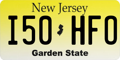 NJ license plate I50HFO