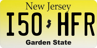 NJ license plate I50HFR