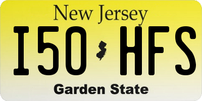 NJ license plate I50HFS