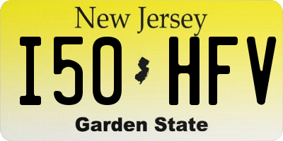 NJ license plate I50HFV