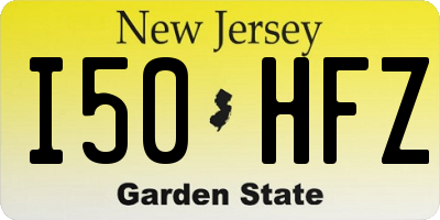 NJ license plate I50HFZ
