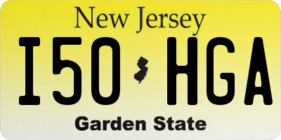 NJ license plate I50HGA