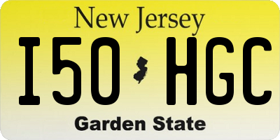 NJ license plate I50HGC