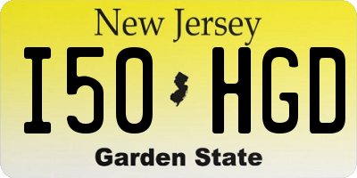 NJ license plate I50HGD