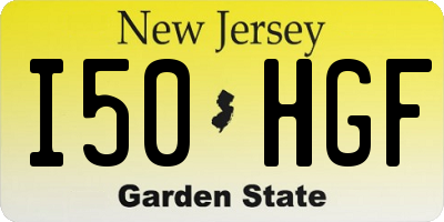 NJ license plate I50HGF