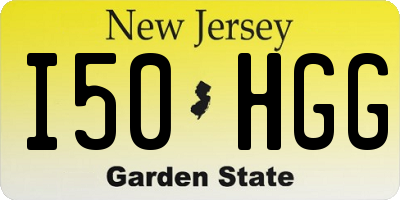 NJ license plate I50HGG