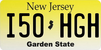 NJ license plate I50HGH