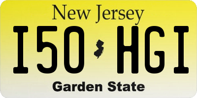 NJ license plate I50HGI
