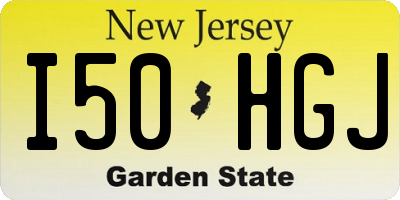 NJ license plate I50HGJ