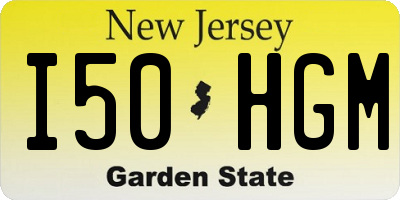 NJ license plate I50HGM