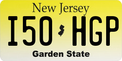 NJ license plate I50HGP