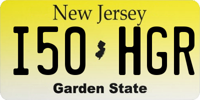 NJ license plate I50HGR