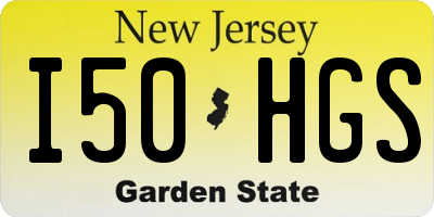 NJ license plate I50HGS