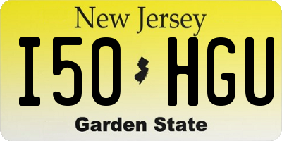 NJ license plate I50HGU