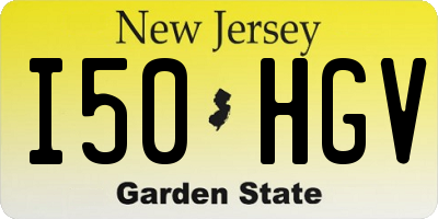 NJ license plate I50HGV