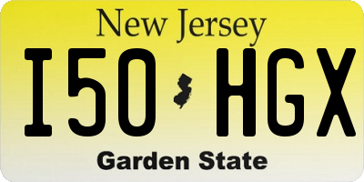 NJ license plate I50HGX