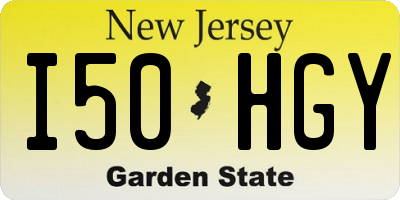 NJ license plate I50HGY