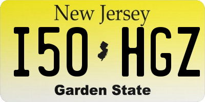 NJ license plate I50HGZ
