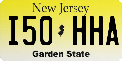 NJ license plate I50HHA