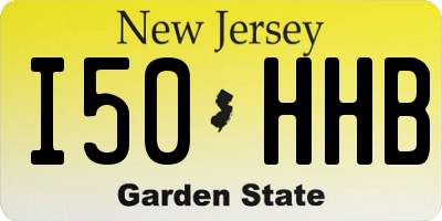 NJ license plate I50HHB