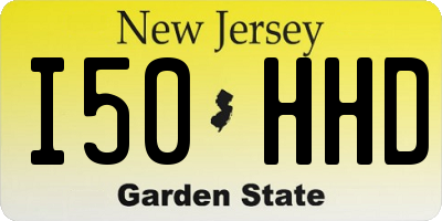 NJ license plate I50HHD