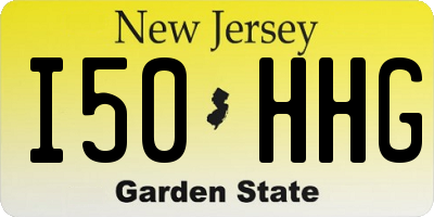 NJ license plate I50HHG