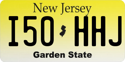 NJ license plate I50HHJ