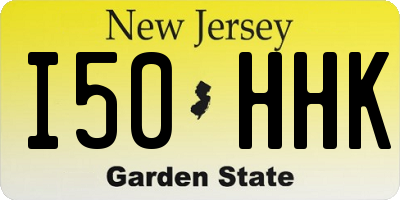 NJ license plate I50HHK
