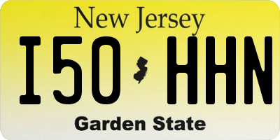 NJ license plate I50HHN