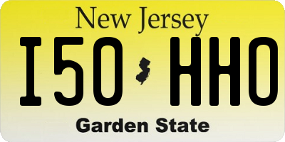 NJ license plate I50HHO
