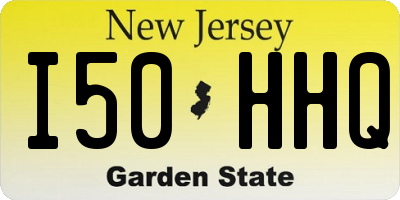 NJ license plate I50HHQ