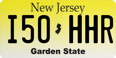 NJ license plate I50HHR