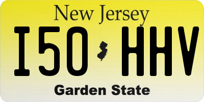 NJ license plate I50HHV