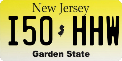 NJ license plate I50HHW