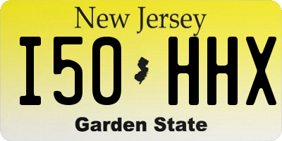 NJ license plate I50HHX