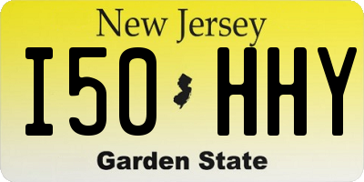 NJ license plate I50HHY