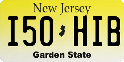 NJ license plate I50HIB
