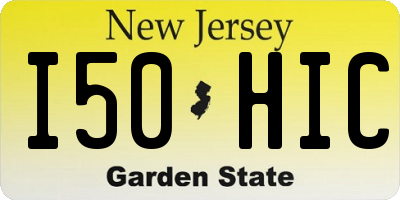 NJ license plate I50HIC